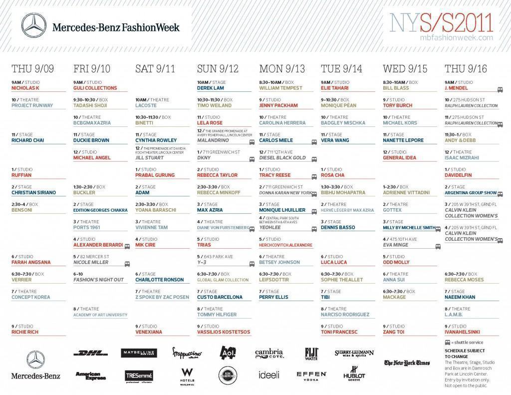 Calendário New York Fashion Week BAR METROSEXUAL