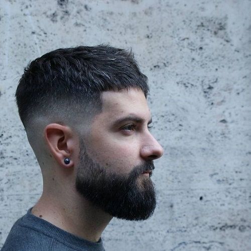 cabelo militar e barba