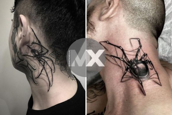 Qual é o significado da tatuagem da aranha no pescoço